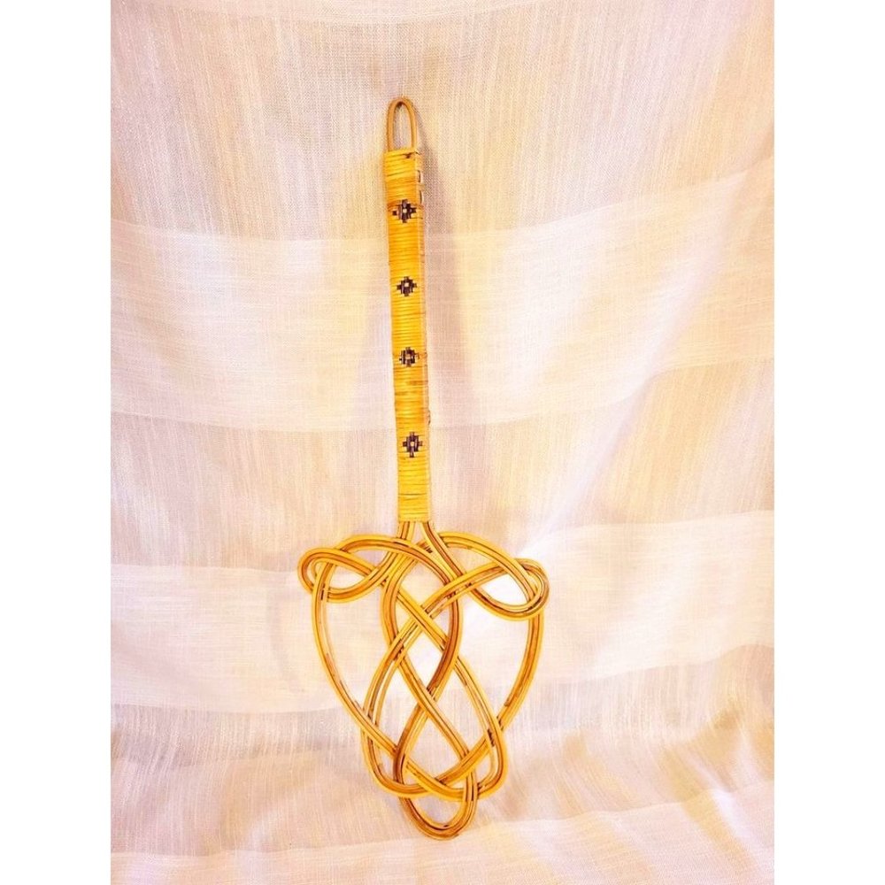 Vintage Rattan + Wicker Rug Beater Wall Decor